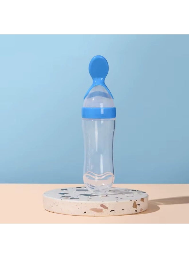 أونلي بيبي زجاجة رضاعة وملعقة سيليكون قابلة للضغط (خالية من مادة BPA) - Image 1